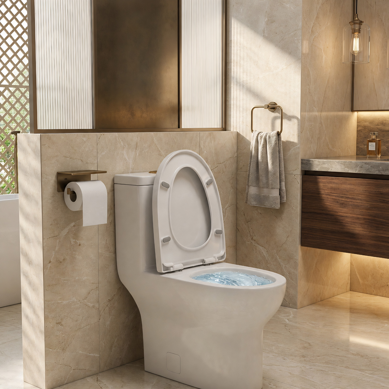 Alta - One-Piece Dual Washdown S-Trap Siphon Flushing Floor Mounted Elongated