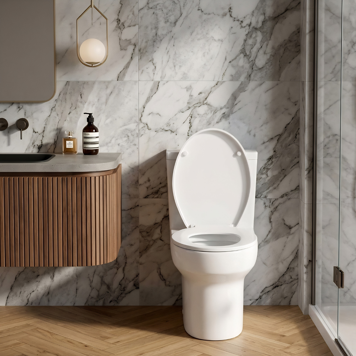 Roros – One-Piece Dual Flush Toilet with Soft-Close Seat & Concealed Tank
