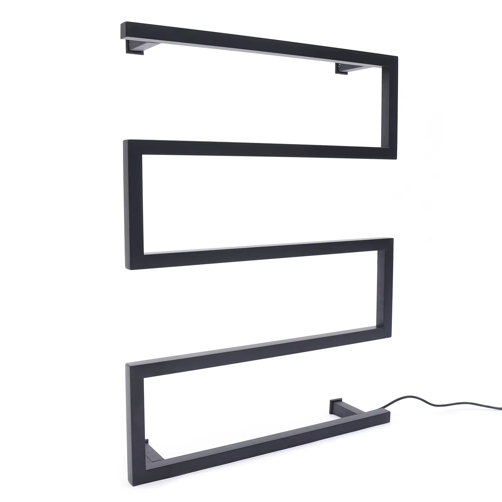 Black towel bar warmer for bathroom