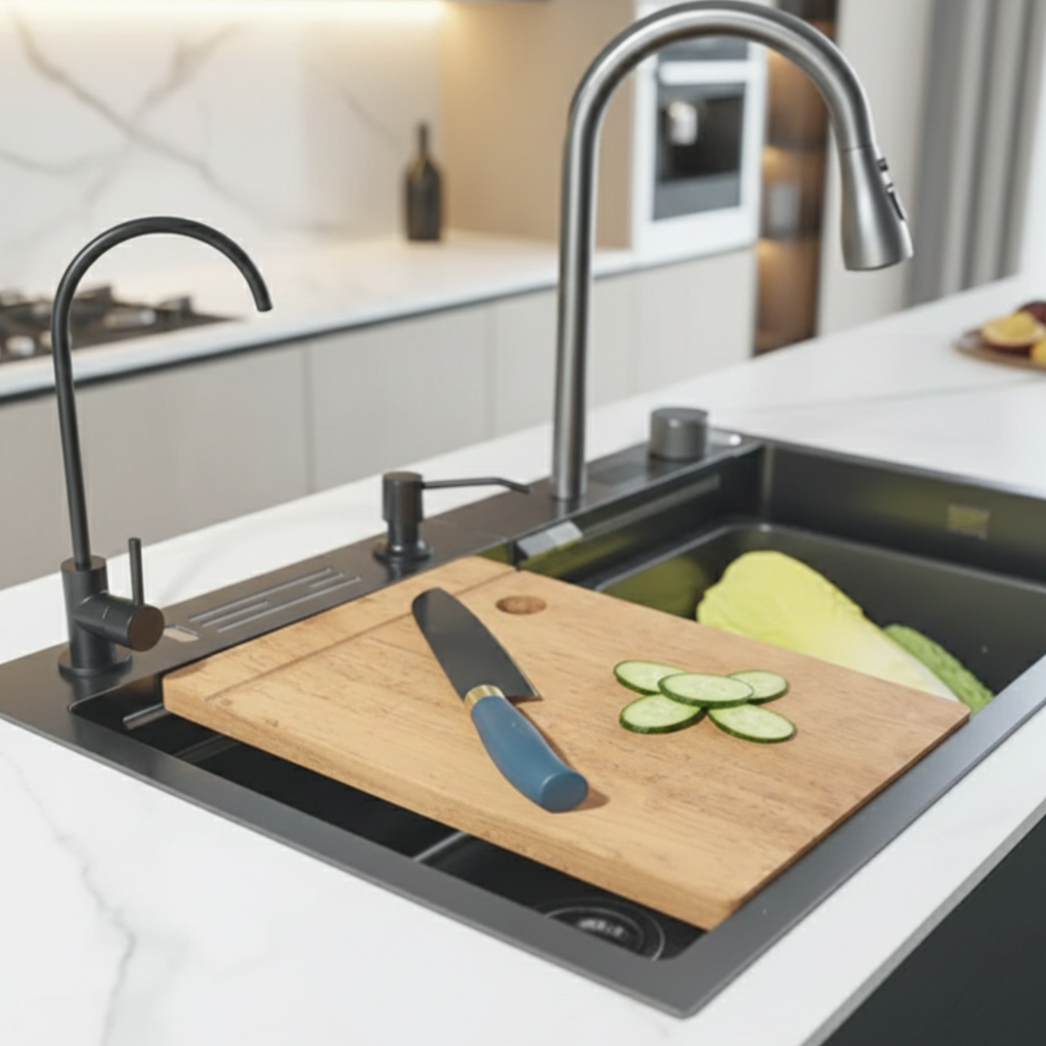 Assebakte - 29" Smart Waterfall Kitchen Sink