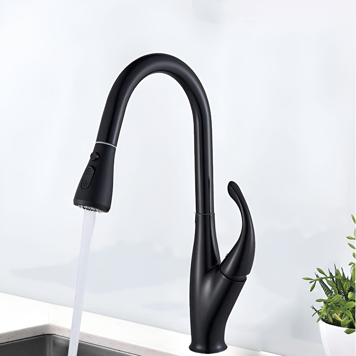 Halden - Deck Mounted Victorian Style Kitchen Faucet with Pull-Out Spout