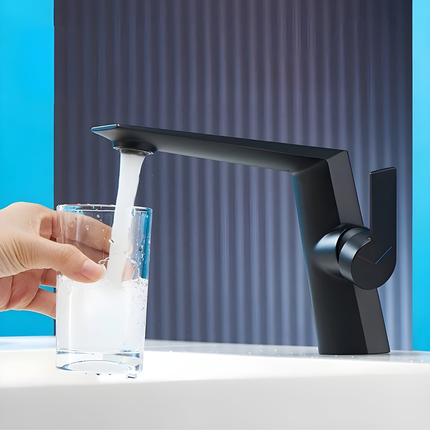 Halsa - Nordic Single Handle Hot & Cold Mixer Bathroom Sink Tap