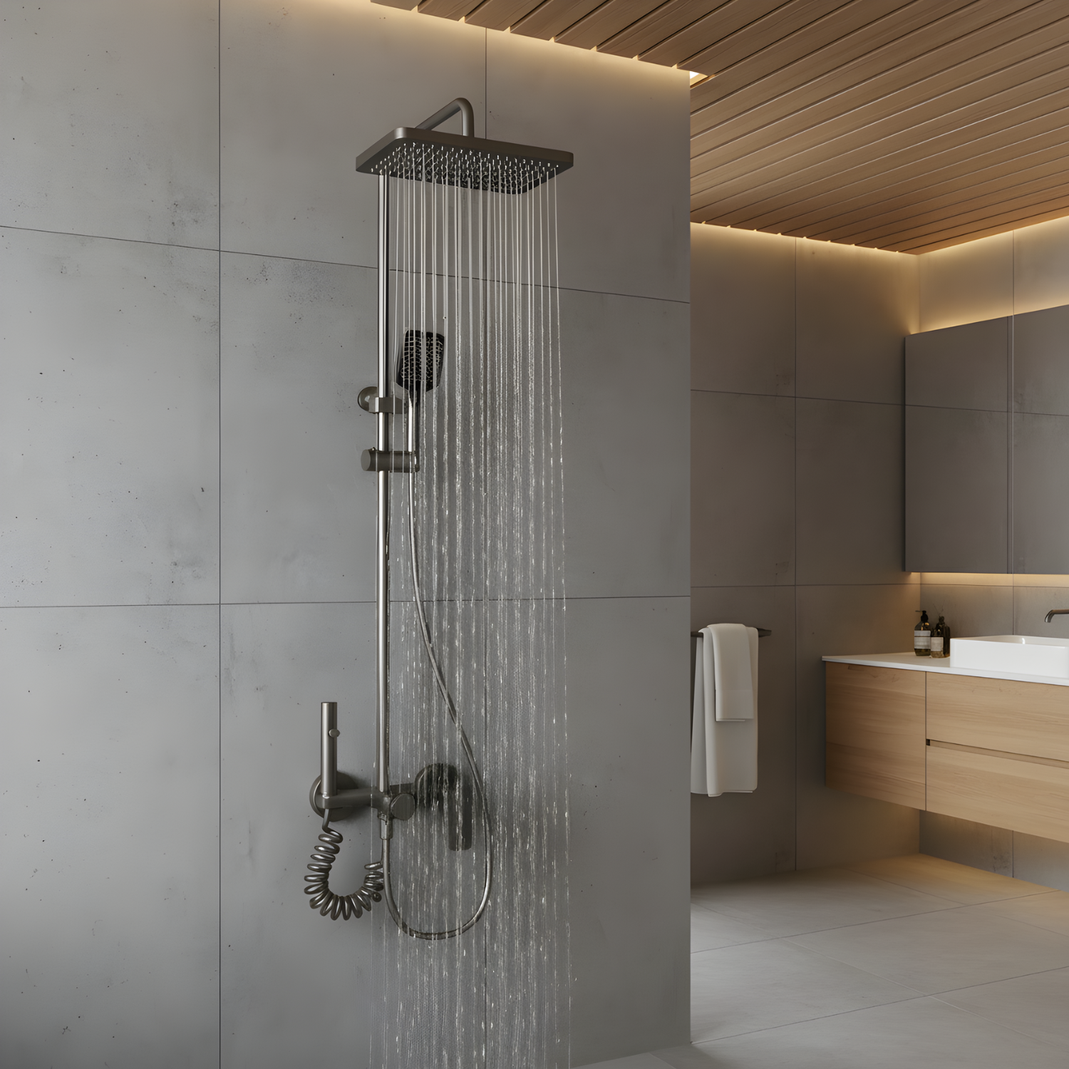 Gotland - Multifunction Bathroom Shower System Set – Hot and Cold Rotary Knob Pressurized Shower