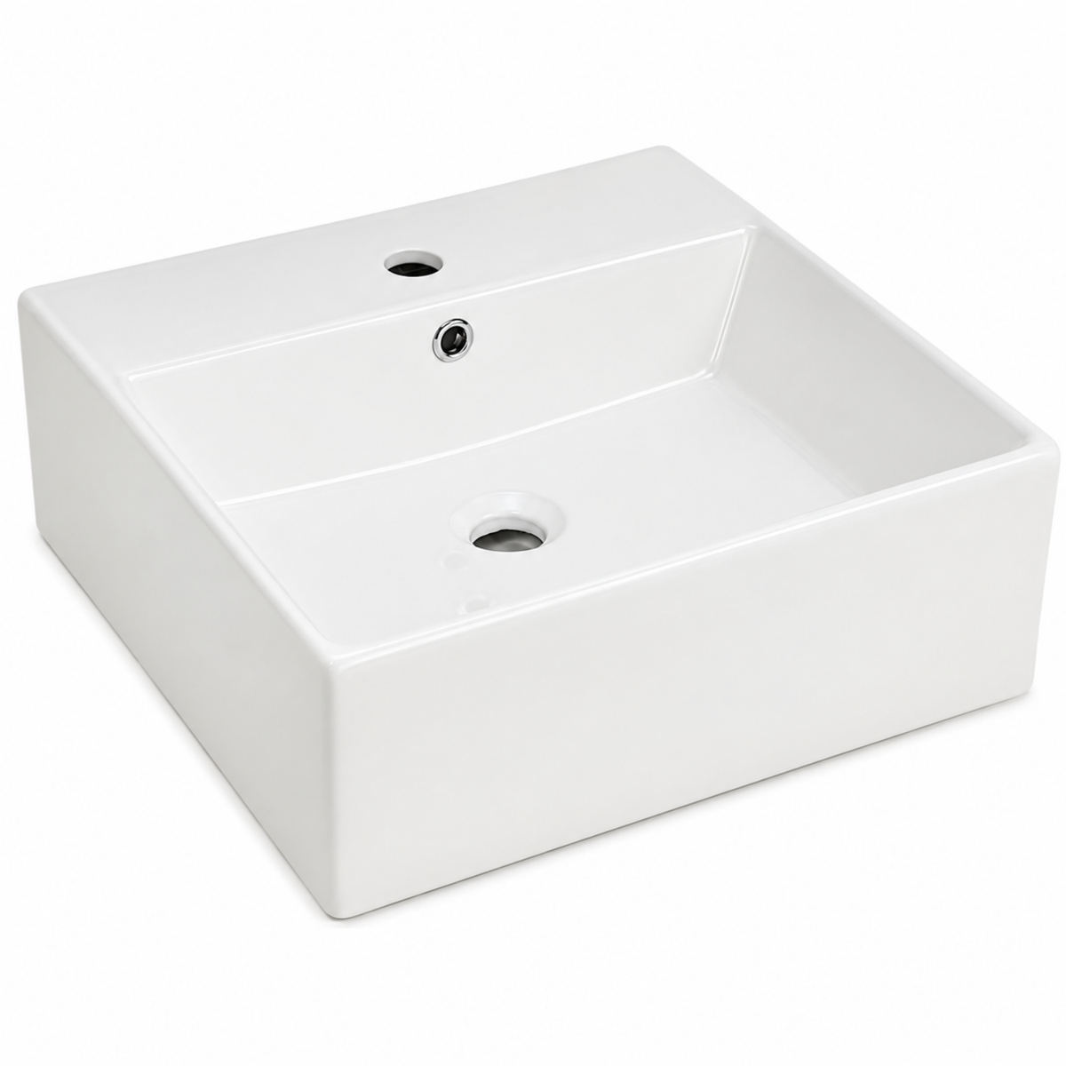 Hemsedal - Modern Square Ceramic Bathroom Basin