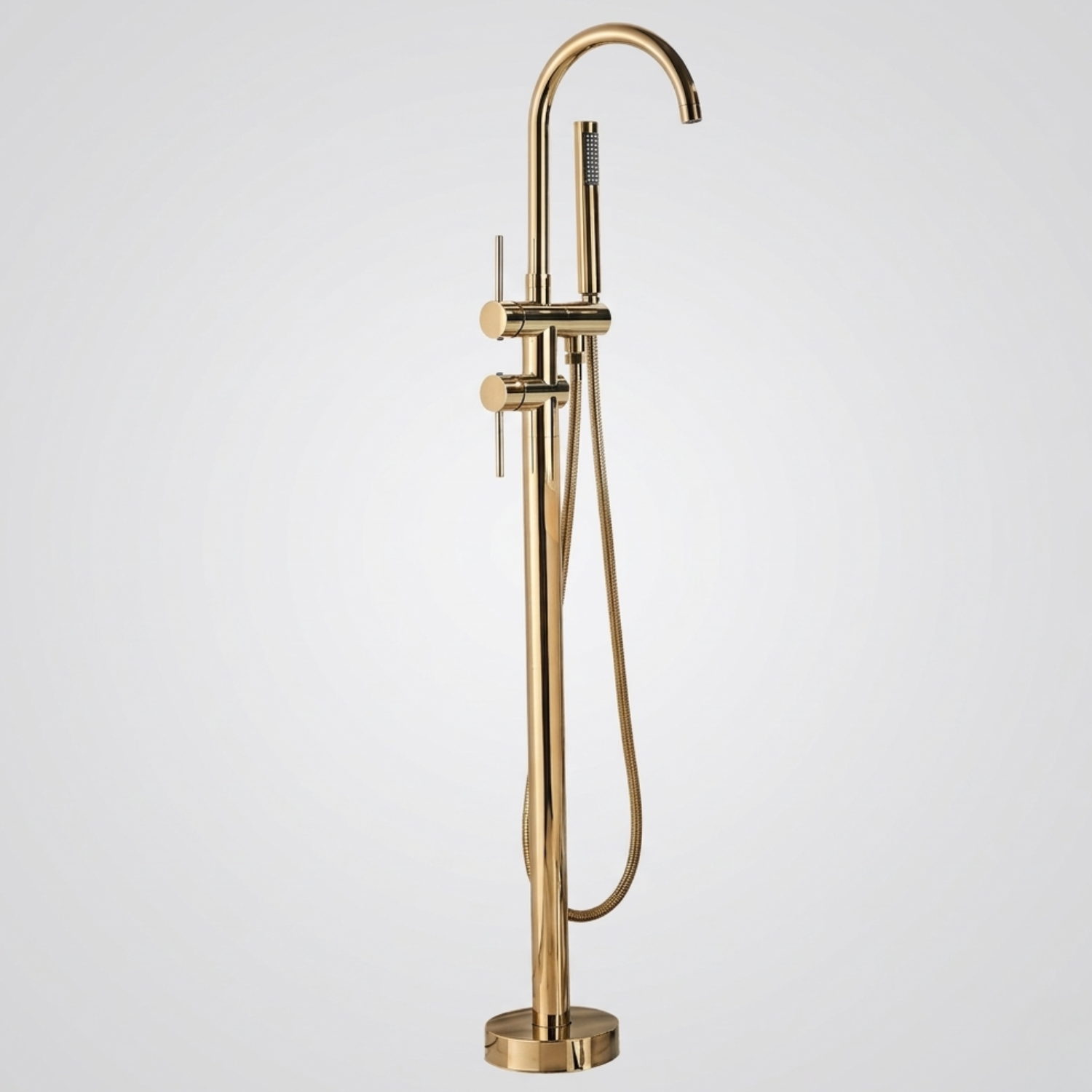 Klaralven - Bathtub Shower Faucet Set Floor Standing Shower System with 360 Swivel Spout Bathroom Bath Bathtub Mixer