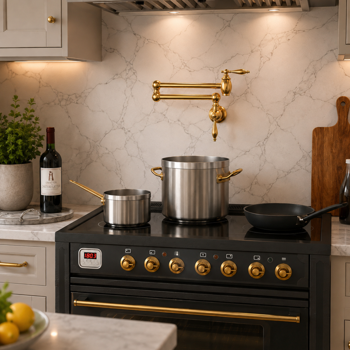 Saimaa - Wall Mount Swing Arm Folding Pot Filler Kitchen Faucet