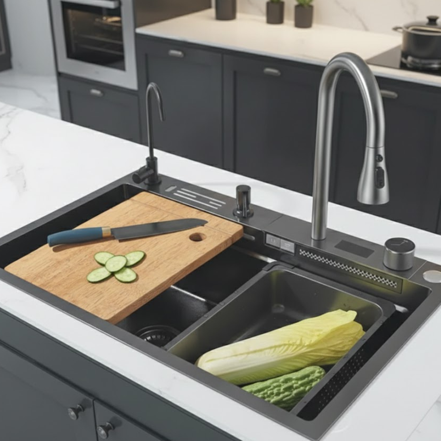 Assebakte - 29" Smart Waterfall Kitchen Sink
