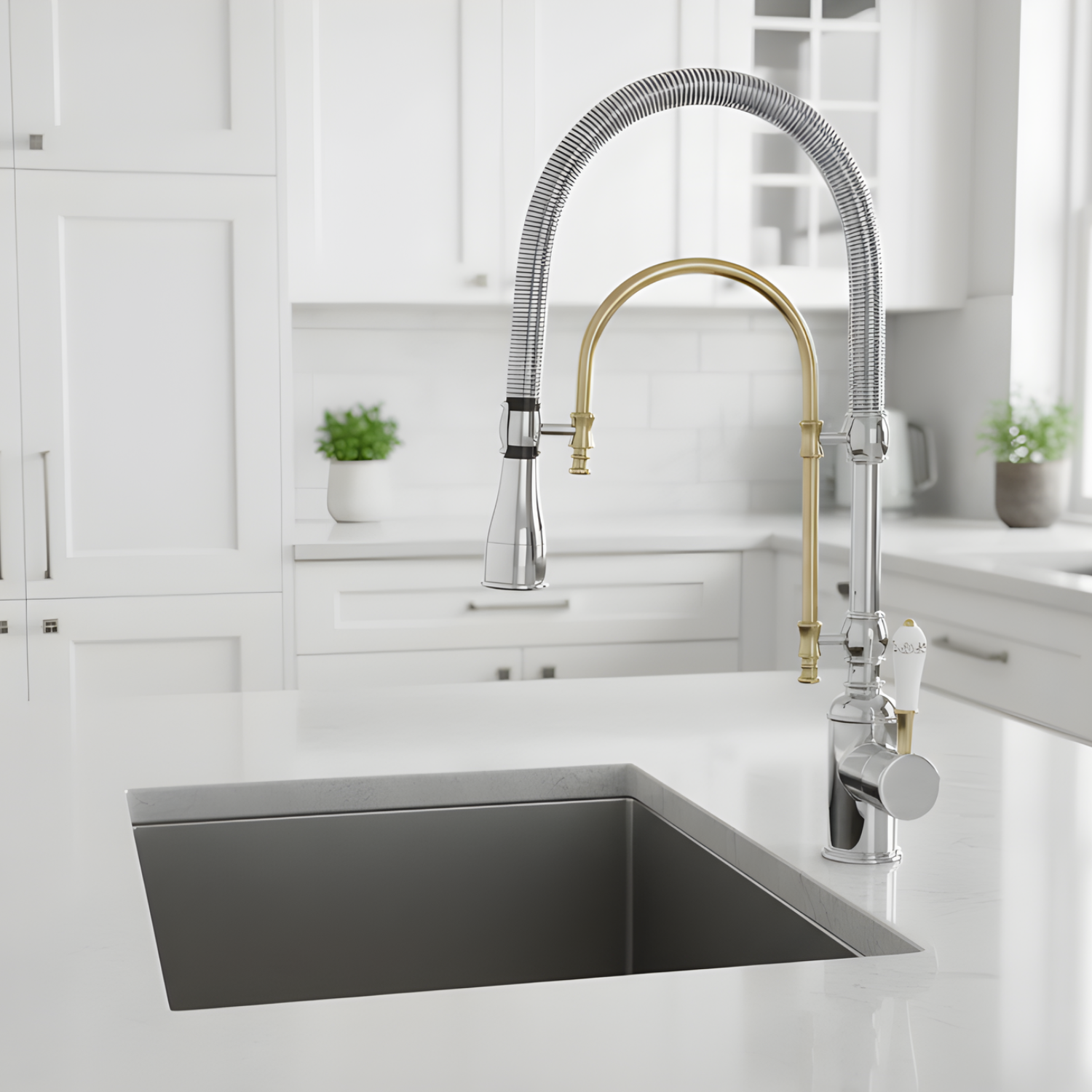 Visby - 360° Pull-Down Kitchen Faucet  with Spring Spout Hot & Cold Mixer