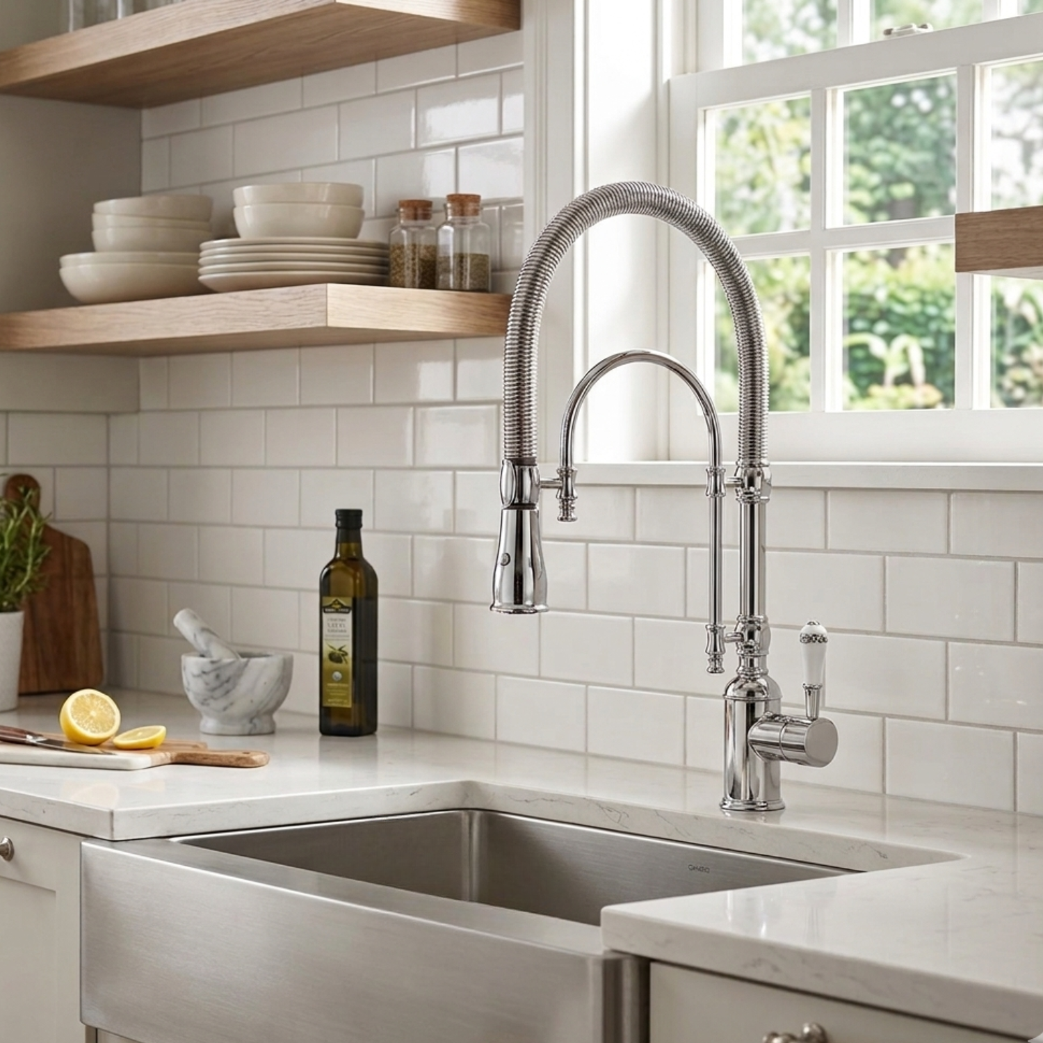 Visby - 360° Pull-Down Kitchen Faucet  with Spring Spout Hot & Cold Mixer