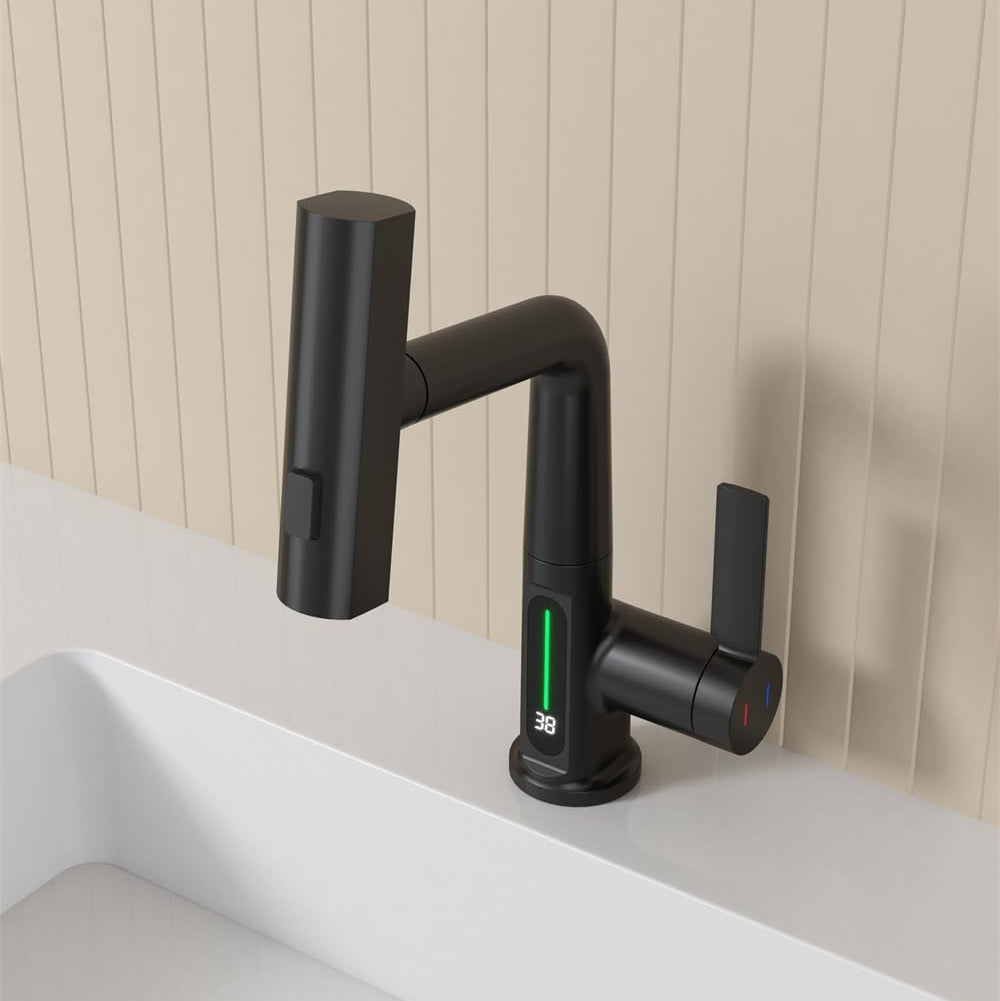 Smart black faucet with multiple modes
