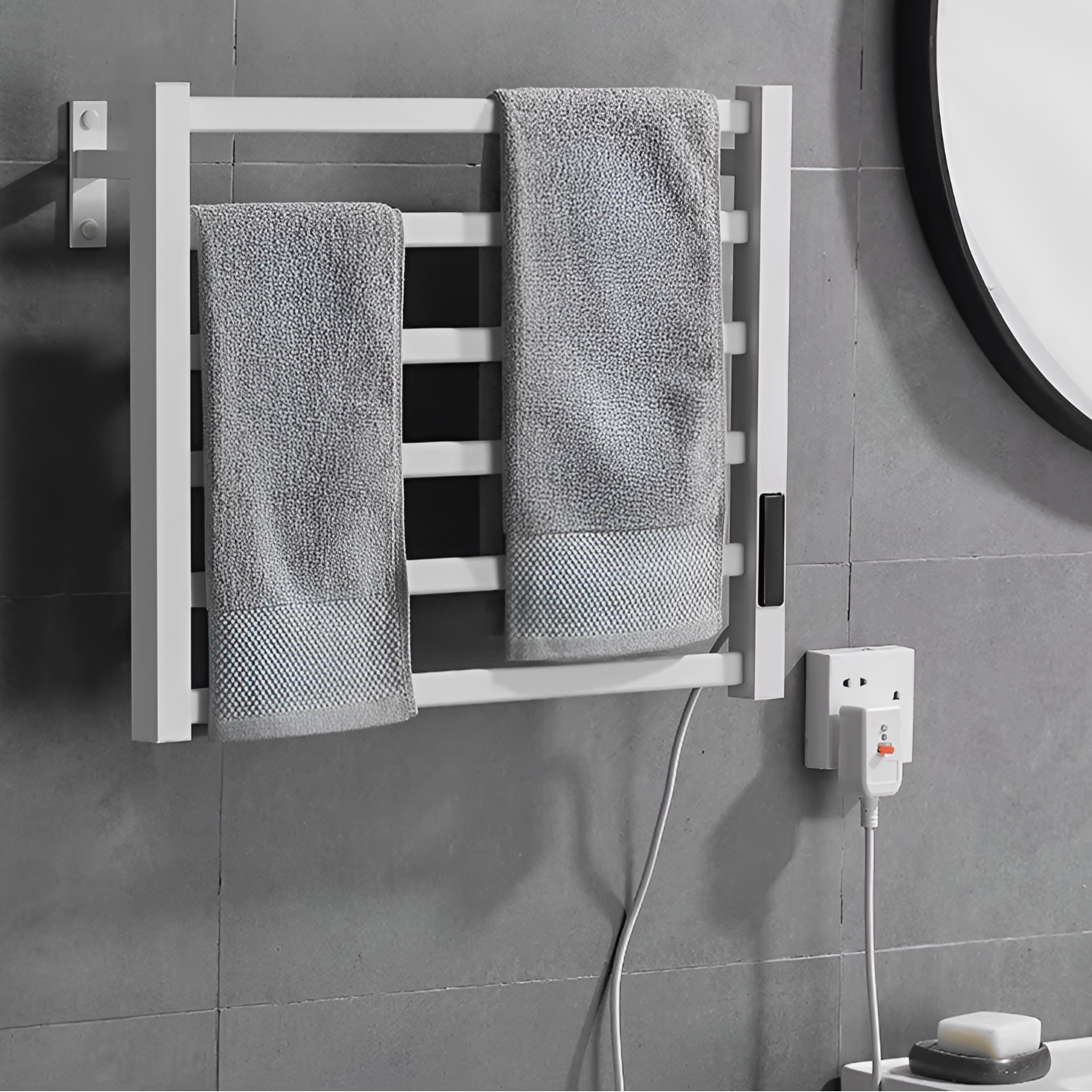 Wall mounted towel bar warmer